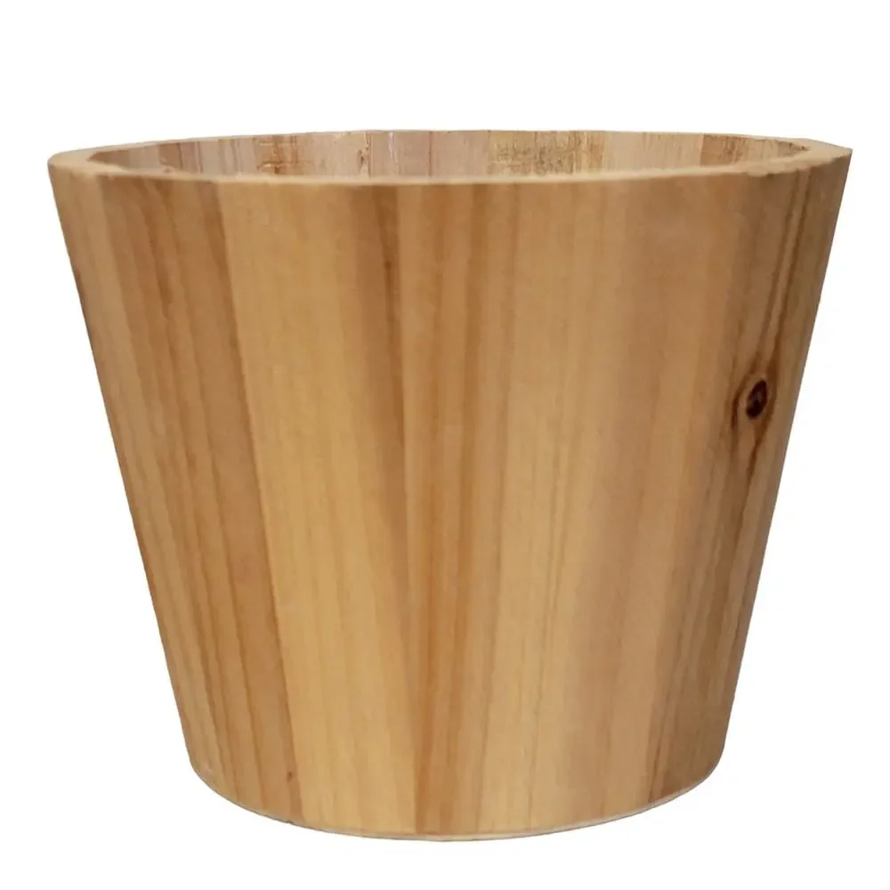 Christmas Wooden Bucket Merry and Bright Home Decor‎ Holiday Decoration Rustic